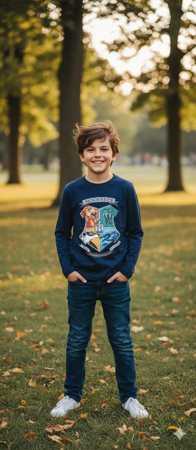 KIDS Full Sleeve Printed T-Shirt,Regular fit Round Neck Tops