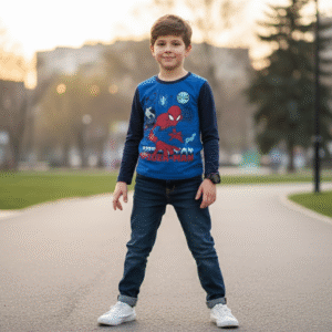KIDS Full Sleeve T-Shirt - Round Neck -  Math Spider - 5 Years