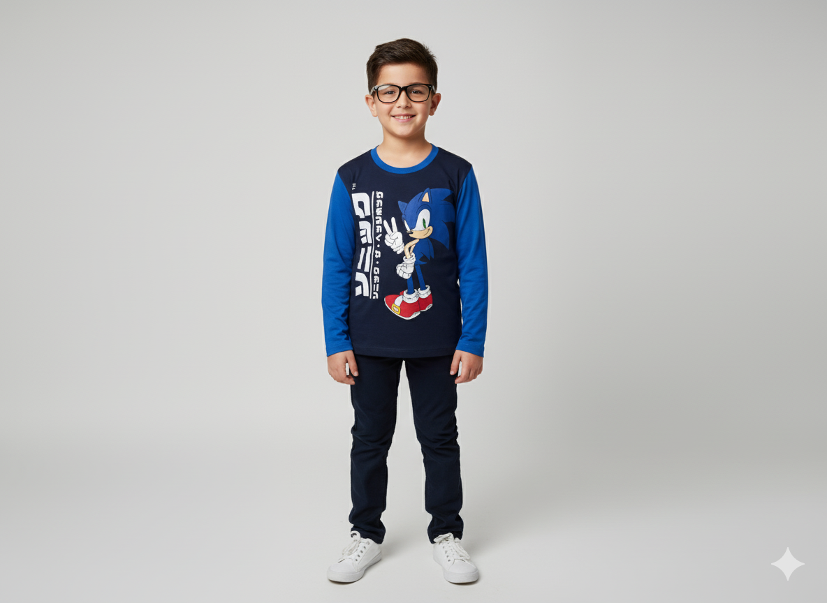 KIDS Full Sleeve  T-Shirt - Round Neck -    Weird Laugh theme  - 3 Years