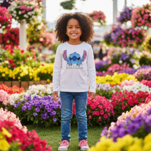 Full Sleeve  - Round Neck T-Shirt - Stitch On White  - 6 Years
