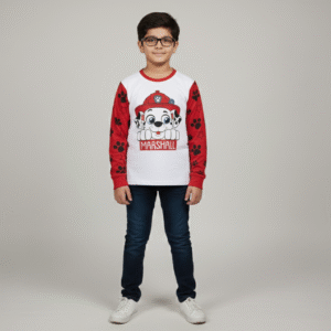 KIDS Full Sleeve  T-Shirt - Round Neck - Marshall  Dog   - 5 years